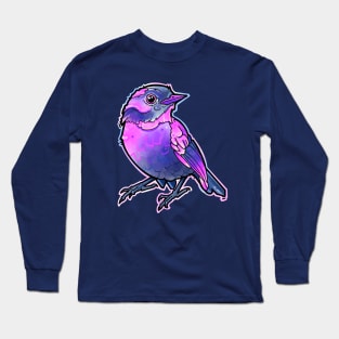 cute blue and pink bird Long Sleeve T-Shirt